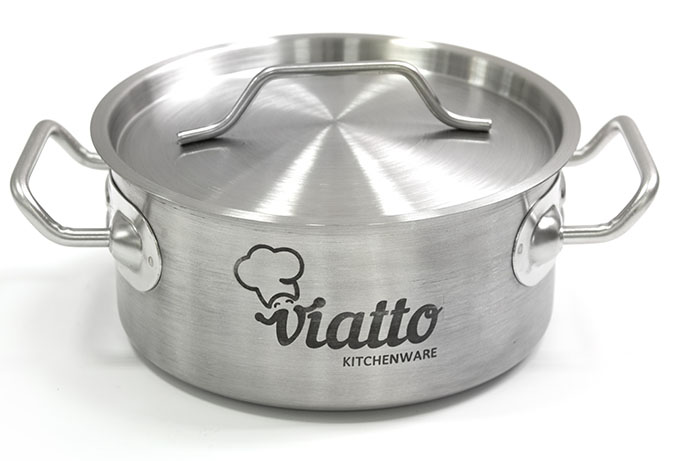 Кастрюля нержавеющая с тройным дном Viatto 101612