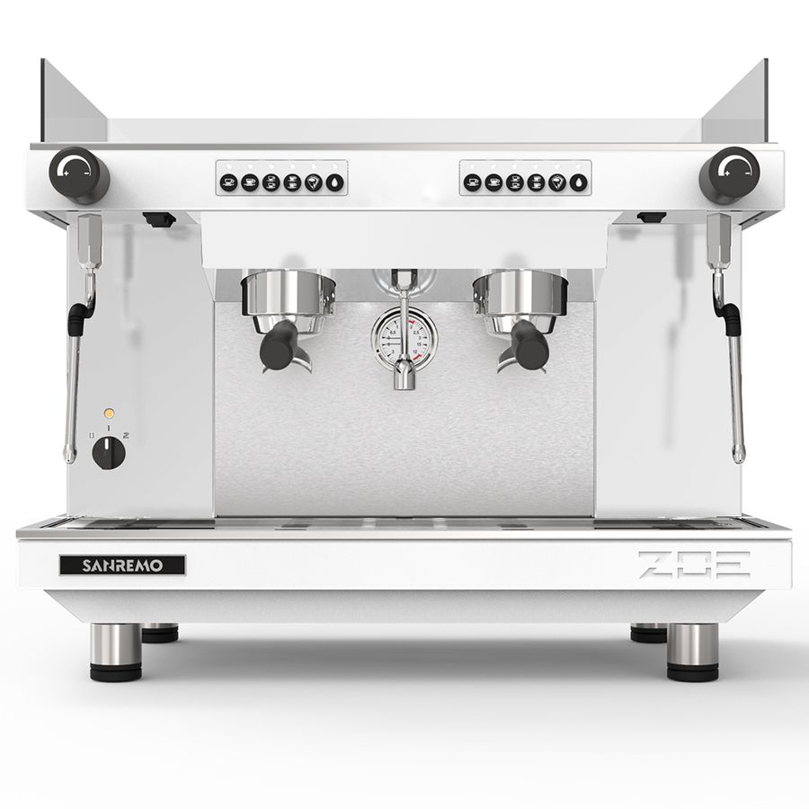 Кофемашина Sanremo Zoe SED (автомат) 2 высокие гр. белая