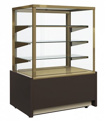 Витрина холодильная Полюс KC70 VH 1,3-1 LIGHT Chocolate 9005-0430