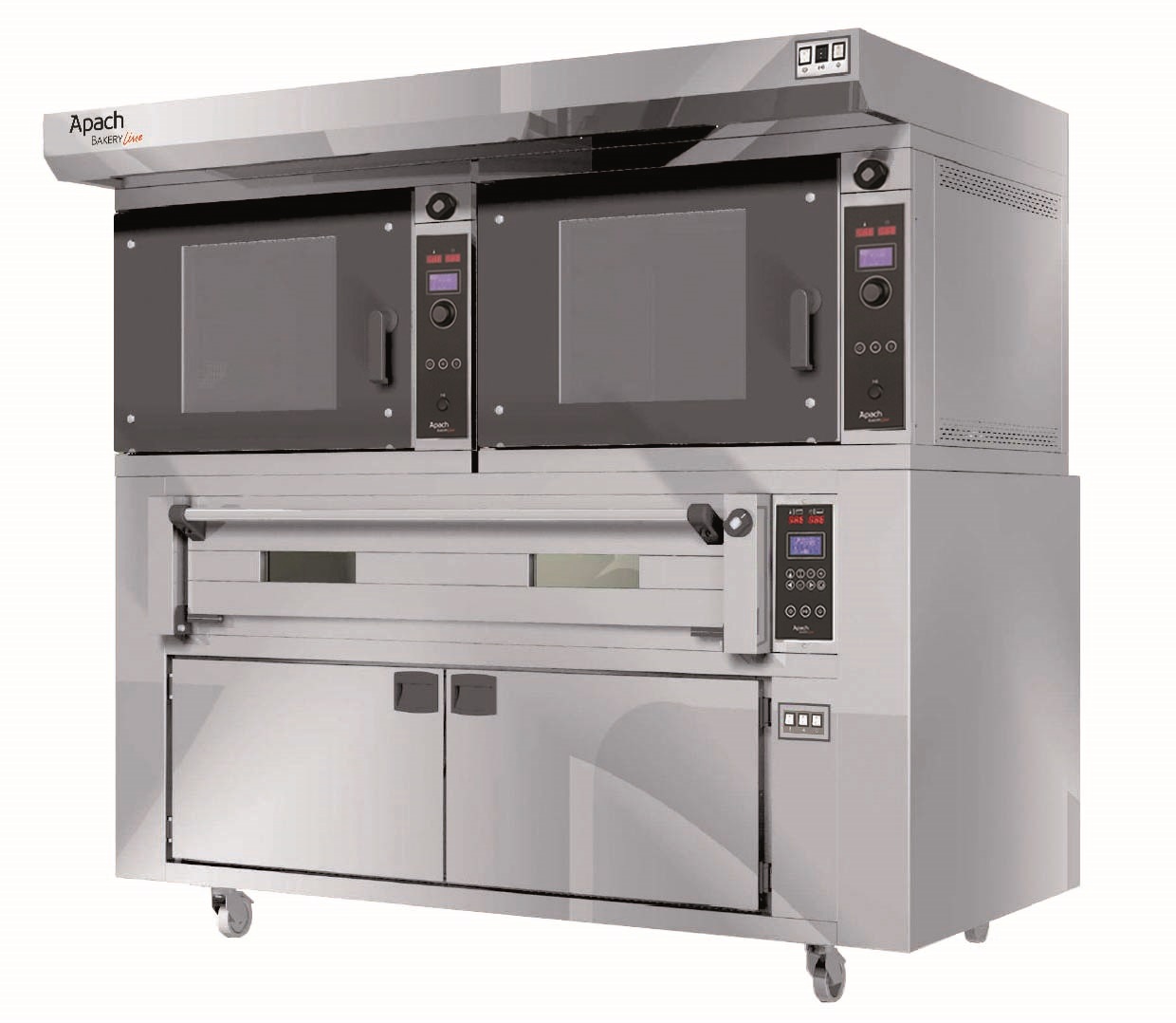 ПЕЧЬ КОНВЕКЦИОННАЯ С ПОДОМ С РАССТОЙКОЙ APACH BAKERY LINE 2K4TP DP+E4L18PA