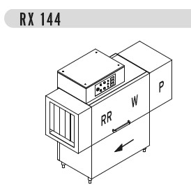 МАШИНА ПОСУДОМОЕЧНАЯ DIHR RX 144 SX+XP+DR69