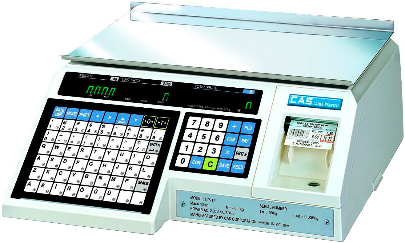 Весы торговые с печатью этикеток Cas LP-30 (v.1.6)