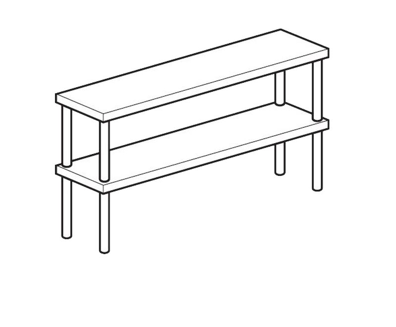 ПОЛКА НАСТОЛЬНАЯ ОТКРЫТАЯ APACH CHEF LINE LOSO3518T2