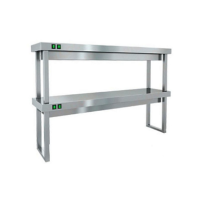 TP2-18/3 полка тепловая настольная двойная, 1800х300х800мм, HICOLD RUS