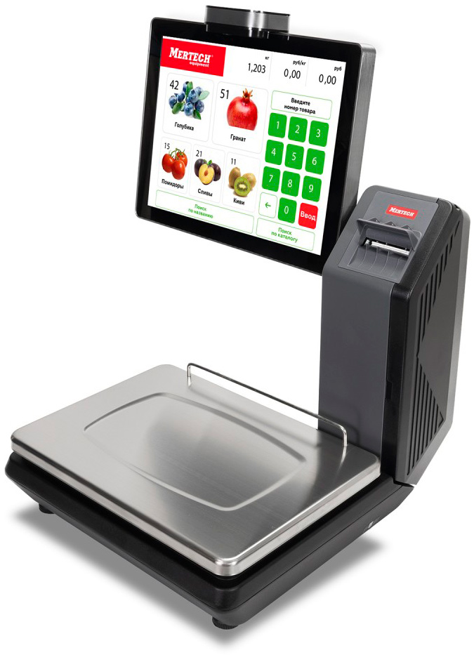 Весы торговые Mertech M-ER 725 PM-32.5 (VISION-AI 15", USB, Ethernet, Wi-Fi)