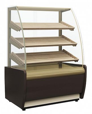 Витрина хлебная K70 N 0,9-1 LIGHT Bread цвет по схеме (со стеклом) (стандарт, пластик 0013 (черный))