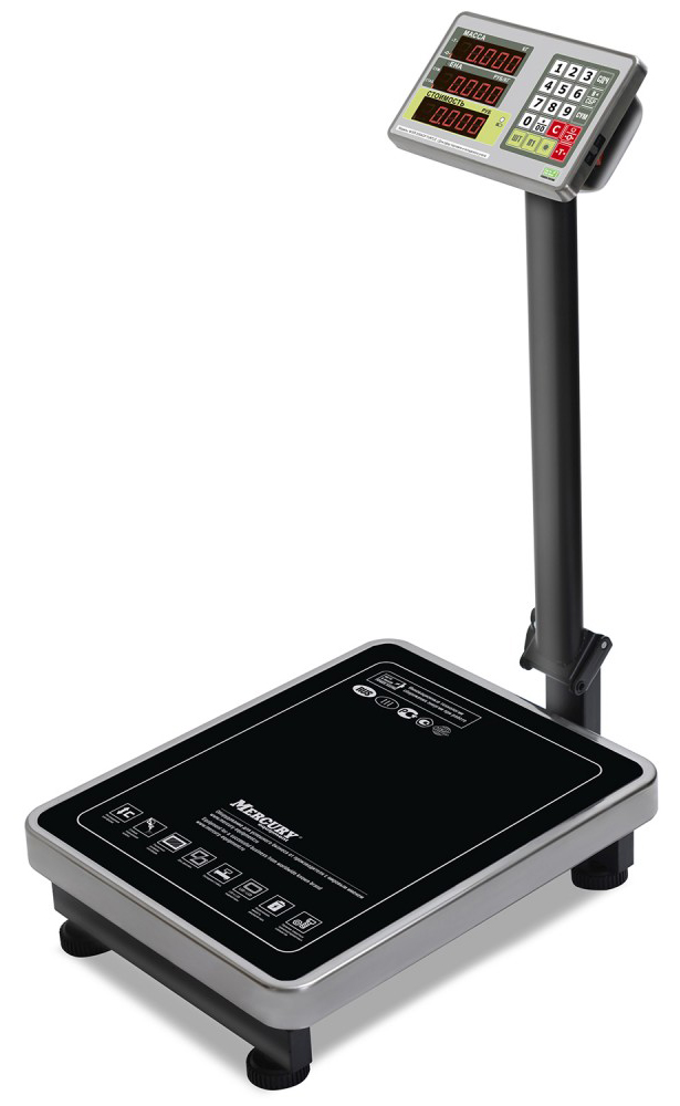 Весы торговые Mertech 335 ACLP-300.50 TURTLE с расчетом стоимости товара LED