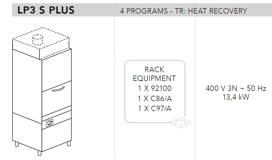 МАШИНА КОТЛОМОЕЧНАЯ DIHR LP3 STR PLUS ELETTRONICA+DDE