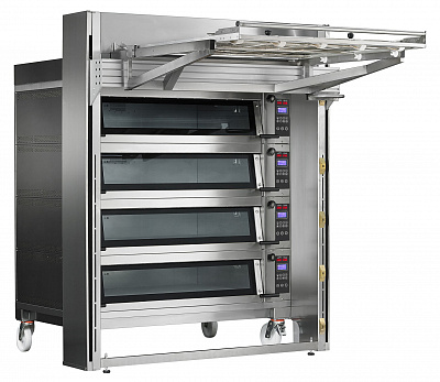 ПЕЧЬ ПОДОВАЯ С ПОДСТАВКОЙ БЕЗ НАПРАВЛЯЮЩИХ APACH BAKERY LINE E4LK3L DPBI-T+СИСТЕМА ПОСАДОЧНАЯ CIE4L